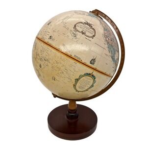 Replogle World Classic 9 Inch‎ Diameter Desktop Globe Genuine Hardwood Base USA